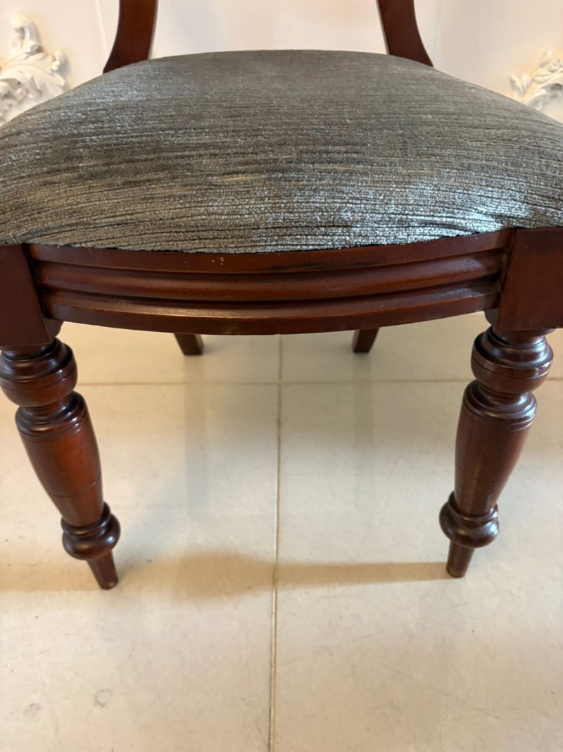 Antique Victorian Mahogany Balloon Back Dining Chairs – Set of Four - Image 7